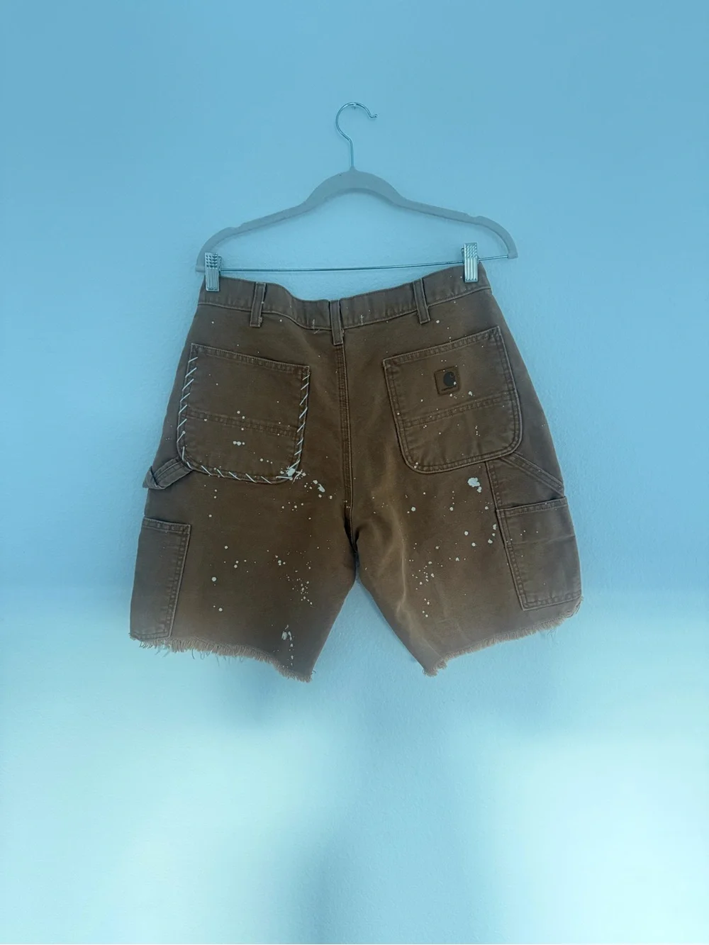Tricia Fix Double Patched Carhartt Shorts - Picture 4 of 6